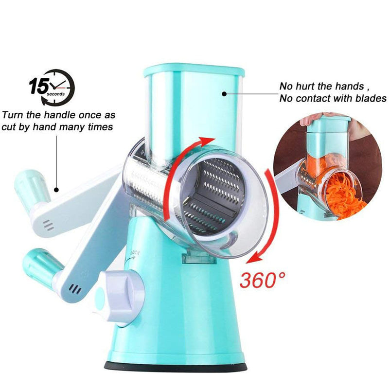 Manual Kitchen Accessories Multifunctional Round Mandoline Potato Slicer Vegetable Cutter Slicer Cheese Kitchen Gadgets